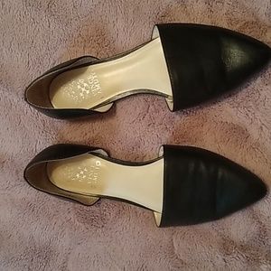 Vince Camuto black leather flats 7.5